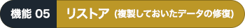 リストア (複製しておいたデータの修復)