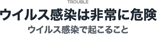 ウイルス感染は非常に危険 ウイルス感染で起こること