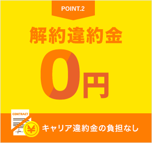 解約違約金0円