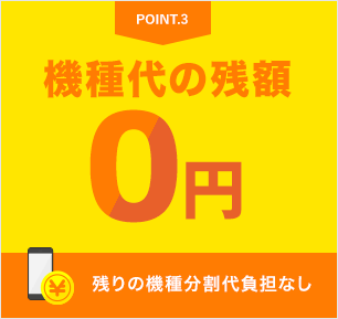 機種代の残額0円