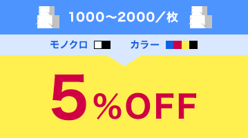 「自動割り」割引率1000枚から2000枚は5％OFF