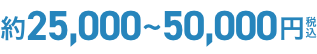 機器代金は税込約25,000~50,000円