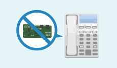 電話機本体にISDNユニットが内蔵されていない