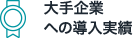 大手企業への導入実績