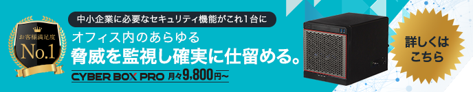 中小企業に必要なセキュリティ機能がこれ1台に！『CYBER BOX PRO』